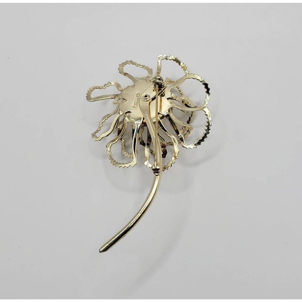 Vintage Sarah Coventry "Allusion" AB Rhinestone Flower Large 3.5" Brooch - Picture 2 of 6
